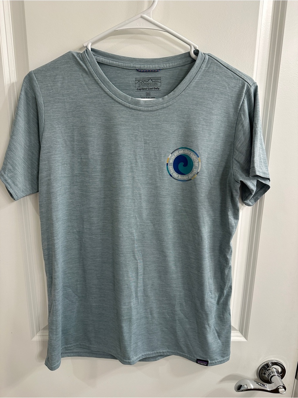 Patagonia Women’s Capilene Cool Daily Blue Short Sleeve T-Shirt - medium